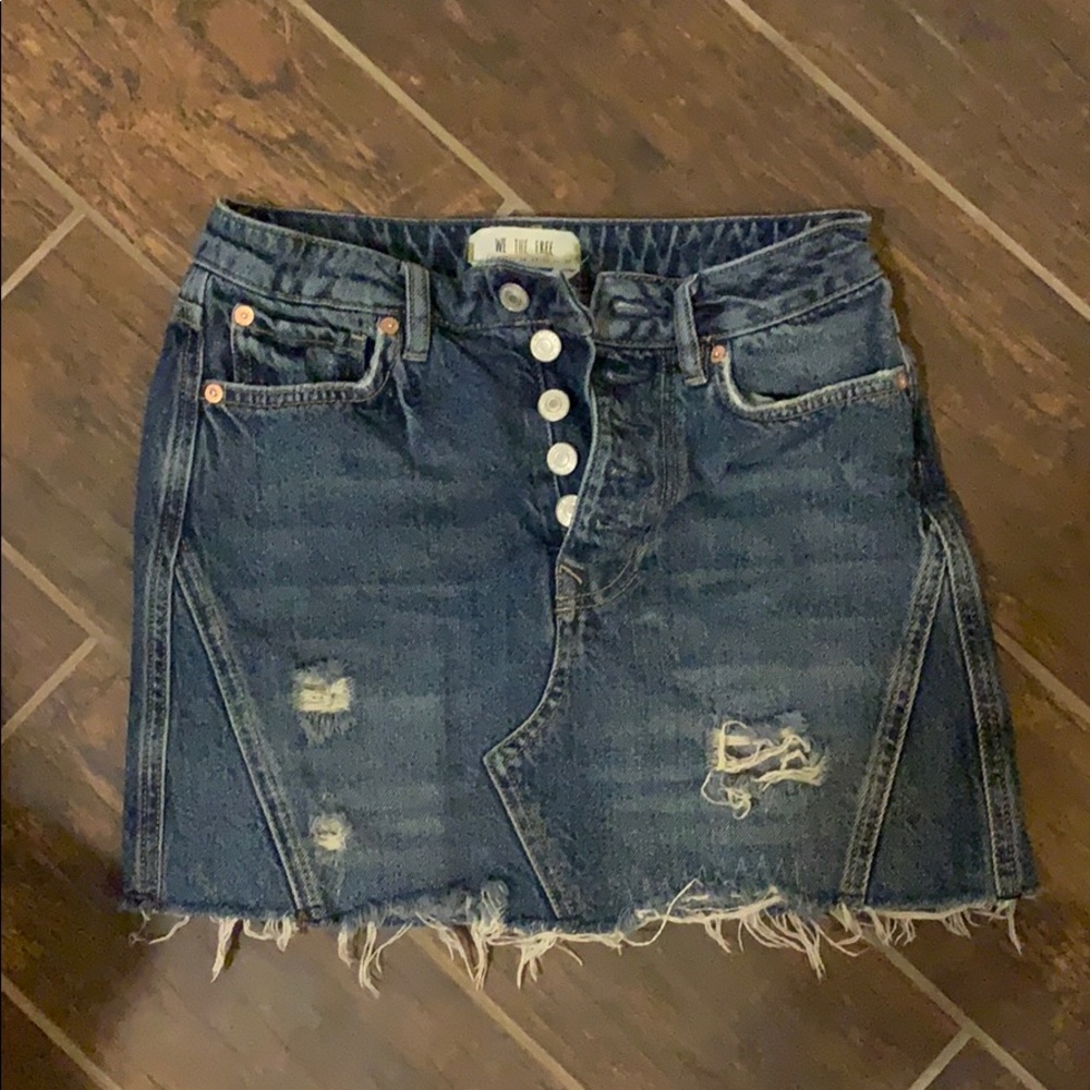 Frayed jean skirt- Free People